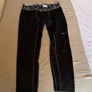 Nike Black and Gray Pro Leggings